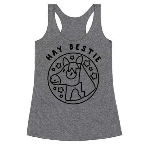 Hay Bestie Pair Shirt (Right) Racerback Tank Top