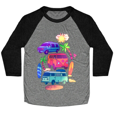 Beachy Van Life Pattern Baseball Tee