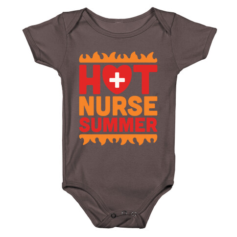Hot Nurse Summer Parody White Print Baby One-Piece