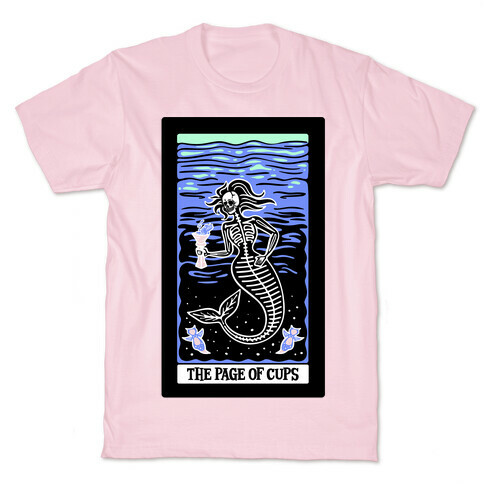 The Page of Cups Deep Sea Mermaid and Sea Angels Tarot Card T-Shirt