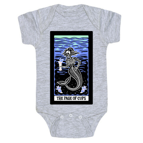 The Page of Cups Deep Sea Mermaid and Sea Angels Tarot Card Baby One-Piece