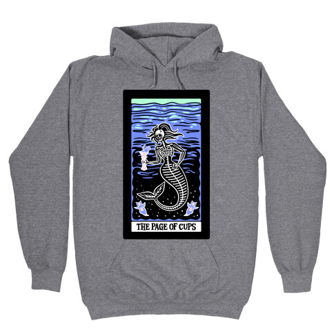 The Page of Cups Deep Sea Mermaid and Sea Angels Tarot Card Hooded Sweatshirt