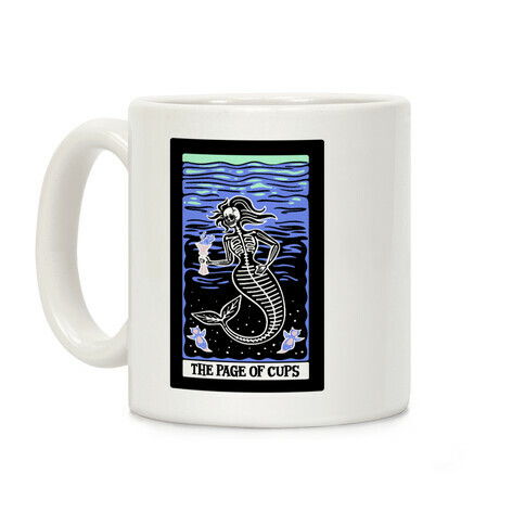 The Page of Cups Deep Sea Mermaid and Sea Angels Tarot Card Coffee Mug