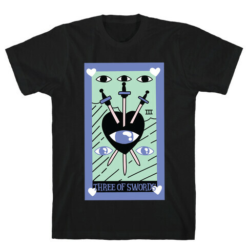 Creepy Cute Tarots: Three of Swords T-Shirt