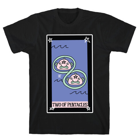 Creepy Cute Tarots: Two of Pentacles T-Shirt