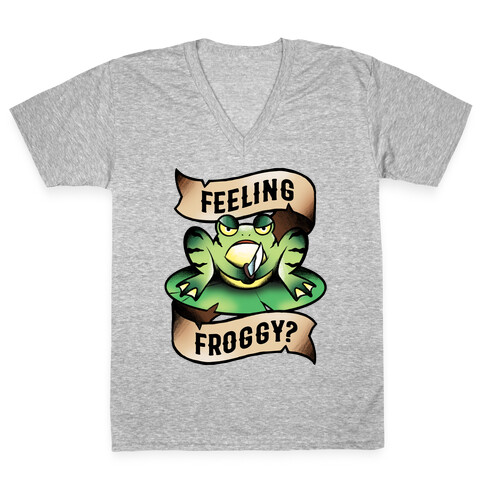 Feeling Froggy? V-Neck Tee Shirt