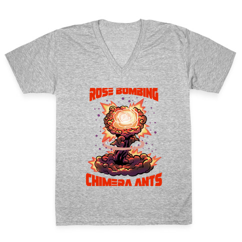 Rose Bombing Chimera Ants (Anime parody) V-Neck Tee Shirt