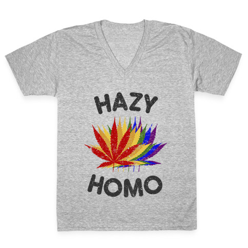Hazy Homo V-Neck Tee Shirt