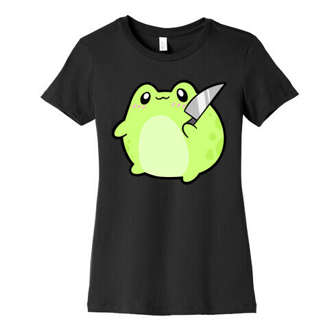 Cute Froggie With A Knife Womens T-Shirt