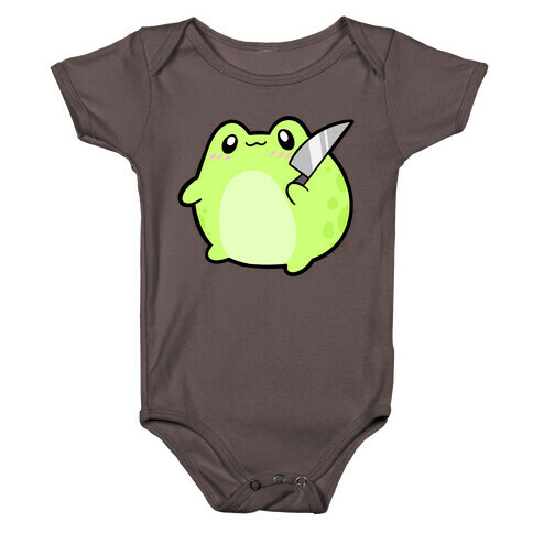 Cute Froggie With A Knife Baby One-Piece