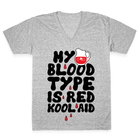 Kool Aid Blood V-Neck Tee Shirt