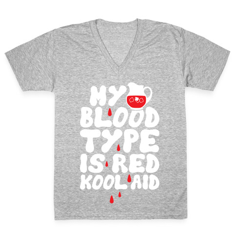 Kool Aid Blood V-Neck Tee Shirt