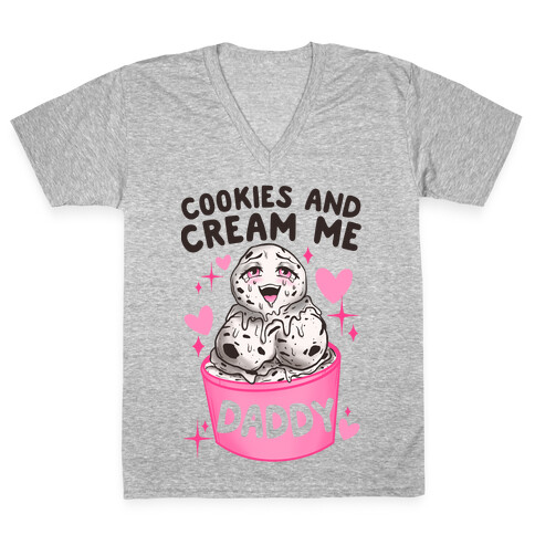 Cookies and Cream Me Daddy V-Neck Tee Shirt