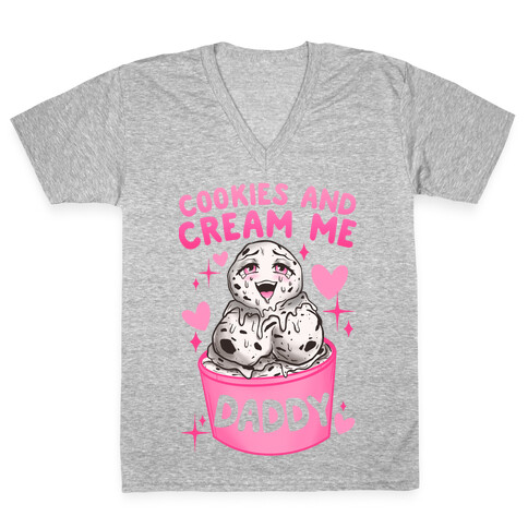 Cookies and Cream Me Daddy V-Neck Tee Shirt