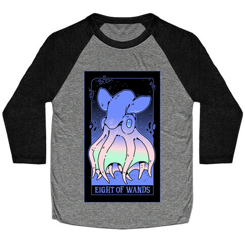 Creepy Cute Tarots: Eight of Wands  Baseball Tee