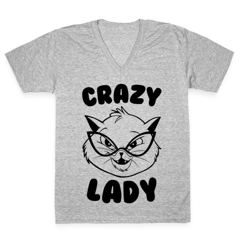 Crazy Cat Lady V-Neck Tee Shirt