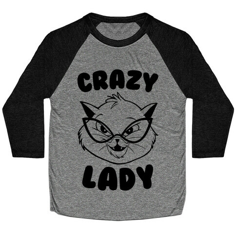 Crazy Cat Lady Baseball Tee