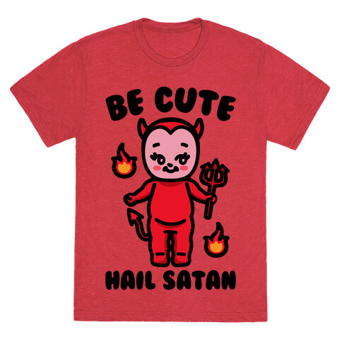 Be Cute Hail Satan Kewpie Parody T-Shirt