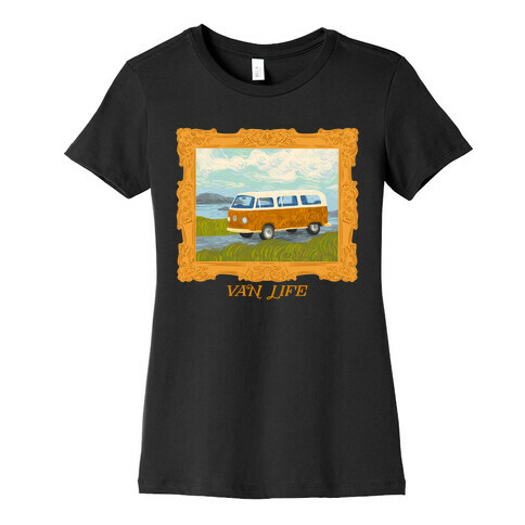 Van Life Van Gogh (with Text) Womens T-Shirt