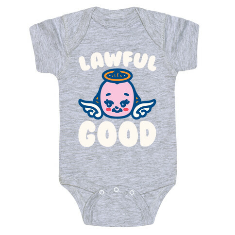 Lawful Good White Print Baby One-Piece
