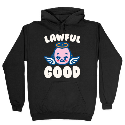 Lawful Good White Print Hooded Sweatshirt