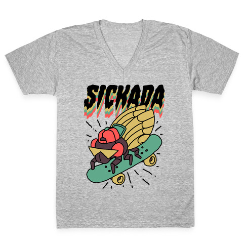 SICKada Cicada V-Neck Tee Shirt