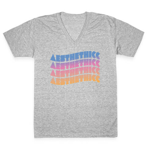 Aesthethicc Thicc Aesthetic V-Neck Tee Shirt