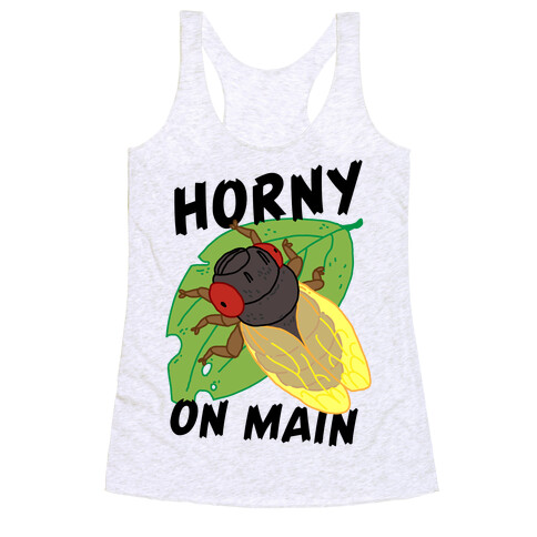 Horny On Main Cicada Racerback Tank Top