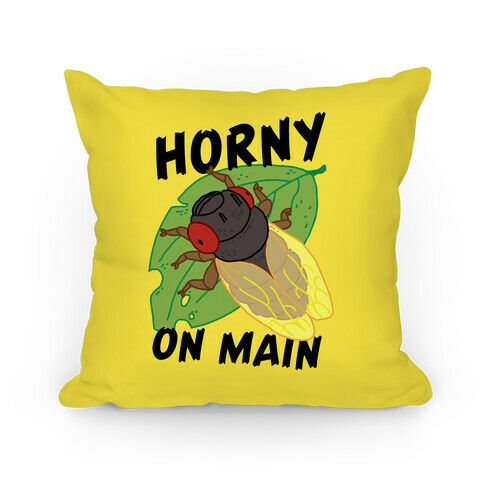 Horny On Main Cicada Pillow