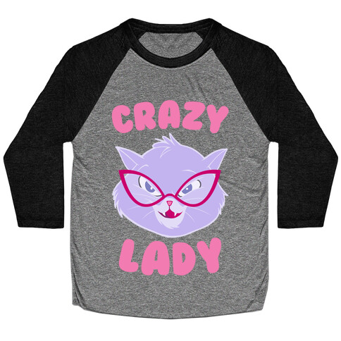 Crazy Cat Lady Baseball Tee