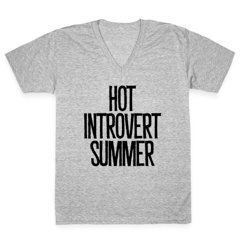 Hot Introvert Summer V-Neck Tee Shirt