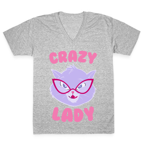 Crazy Cat Lady V-Neck Tee Shirt
