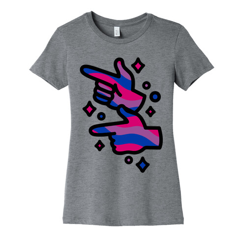 Bisexual Pride Finger Guns Womens T-Shirt