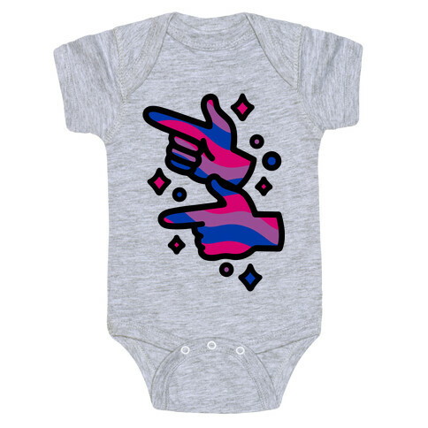 Bisexual Pride Finger Guns Baby One-Piece