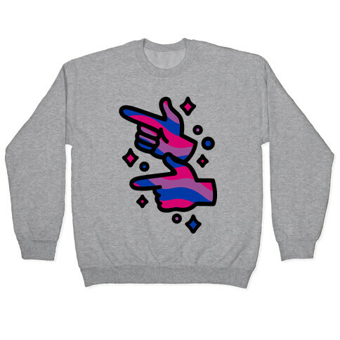 Bisexual Pride Finger Guns Pullover