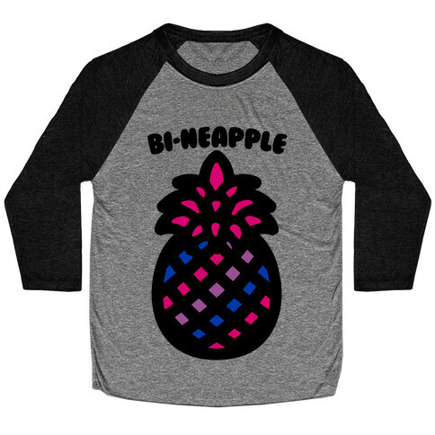 Bi-Neapple Bisexual Pride Pineapple Parody Baseball Tee