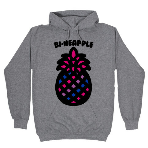 Bi-Neapple Bisexual Pride Pineapple Parody Hooded Sweatshirt
