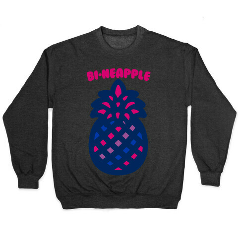 Bi-Neapple Bisexual Pride Pineapple Parody White Print Pullover