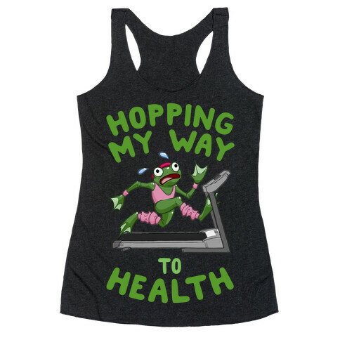 Hopping My Way To Health Racerback Tank Top