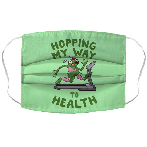 Hopping My Way To Health Accordion Face Mask