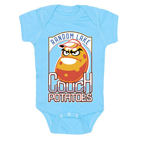 Couch Potatoes Fake Sports Team Baby One-Piece