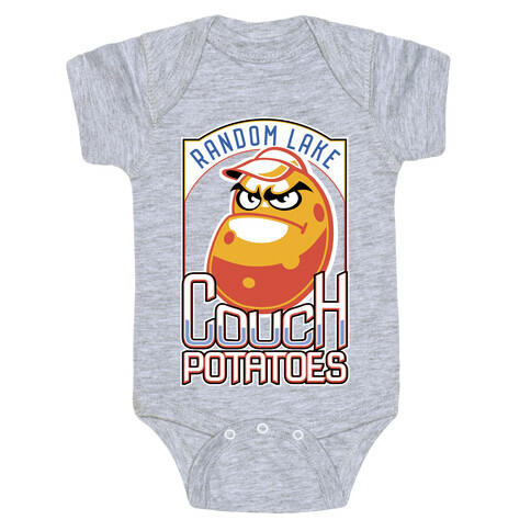 Couch Potatoes Fake Sports Team Baby One-Piece