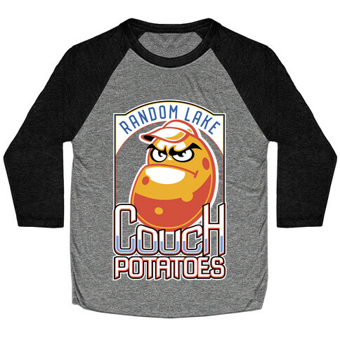 Couch Potatoes Fake Sports Team Baseball Tee