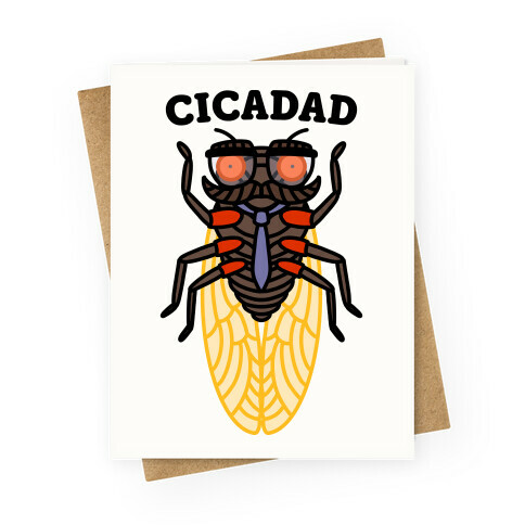 CicaDad Dad Cicada Greeting Card