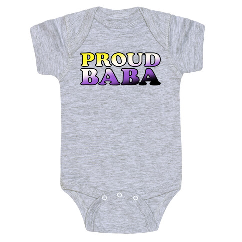 Proud Baba Non-binary Parent Pride Baby One-Piece