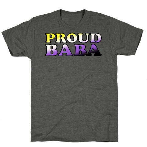 Proud Baba Non-binary Parent Pride T-Shirt