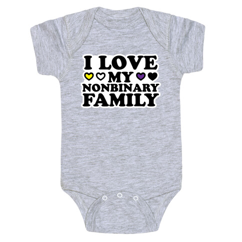 I Love My Nonbinary Family Baby One-Piece