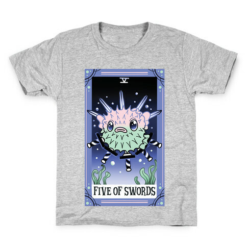 Creepy Cute Tarots: Five of Swords Kids T-Shirt
