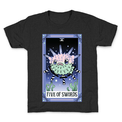 Creepy Cute Tarots: Five of Swords Kids T-Shirt