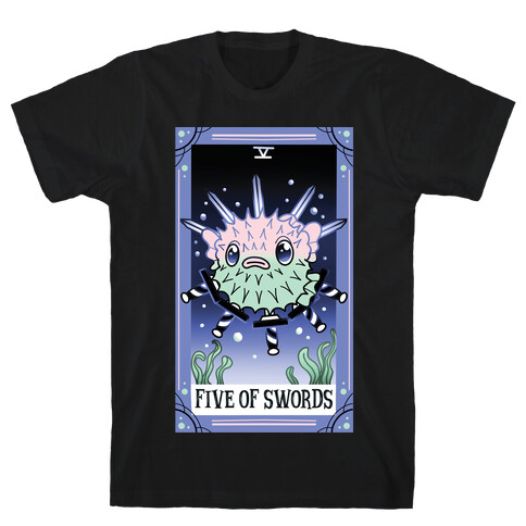 Creepy Cute Tarots: Five of Swords T-Shirt